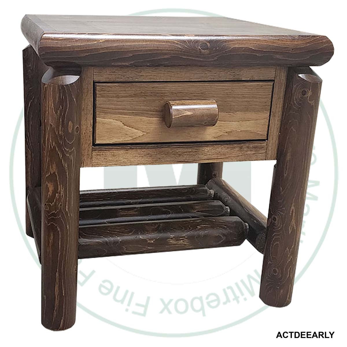 Hinterland 1 Drawer Open Log Nightstand.