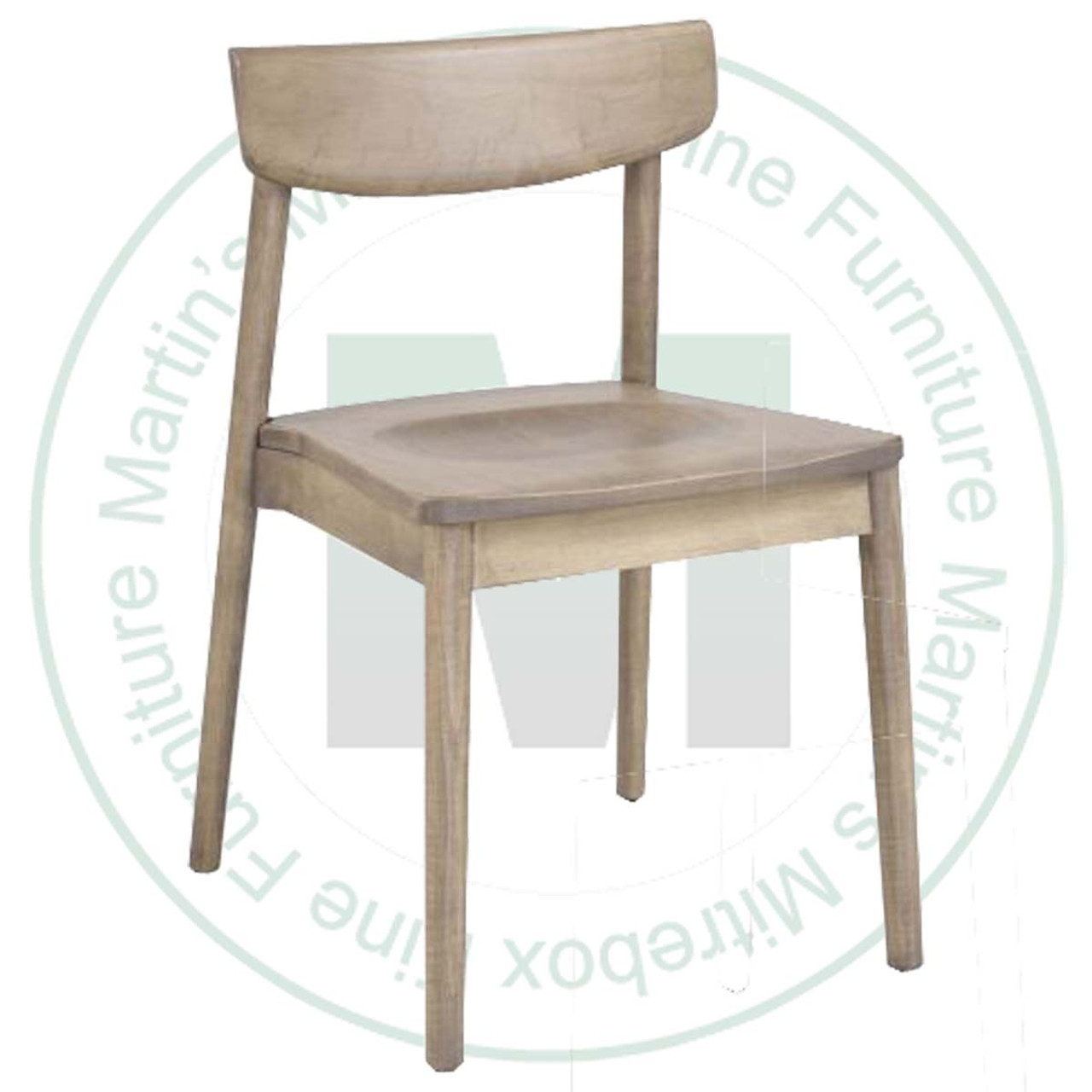 Wormy Maple Liva Side Chair With Wood Seat