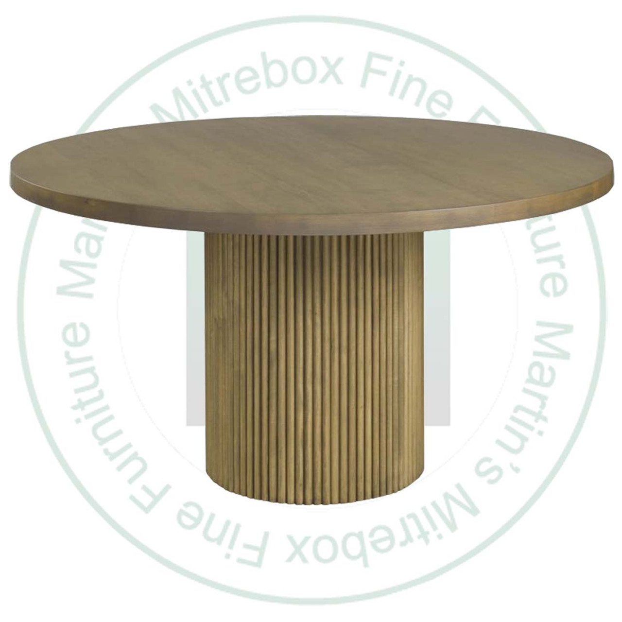 Oak Miami Single Pedestal Table 48''D x 48''W x 30''H Solid Top
