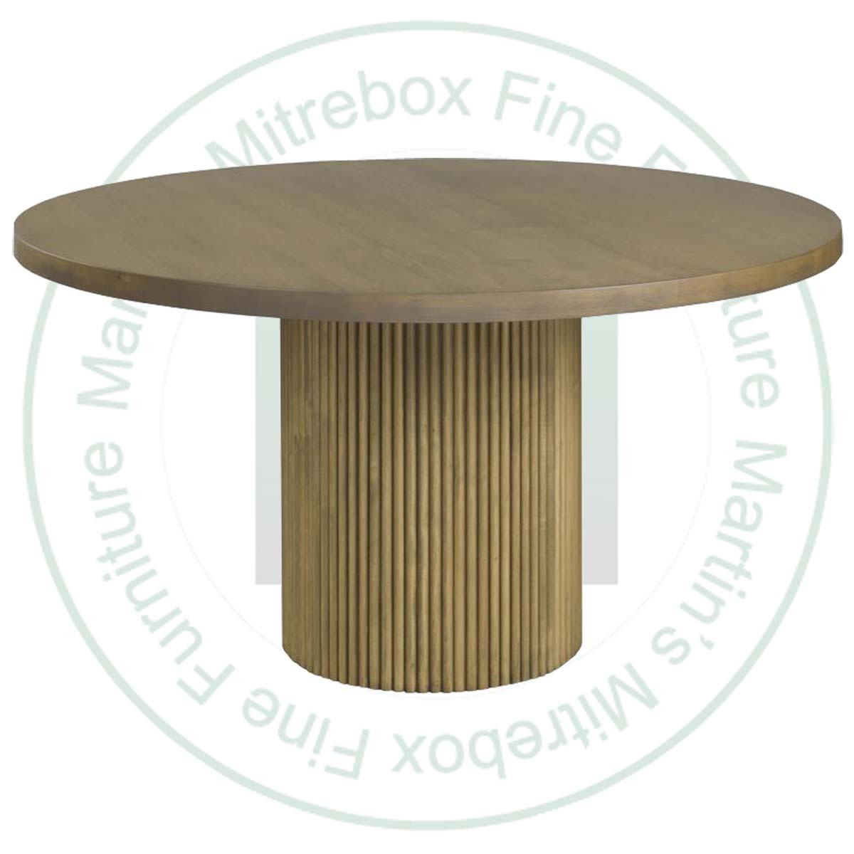 Oak Miami Single Pedestal Table 52''D x 52''W x 30''H Solid Top