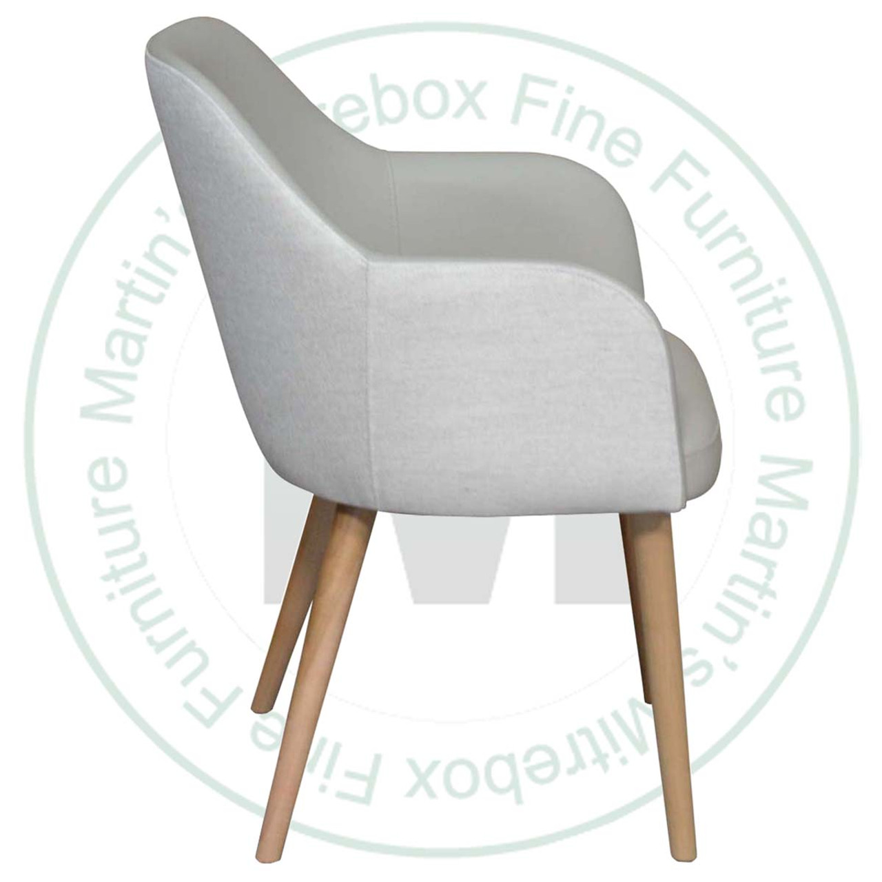 Wormy Maple Eskola Arm Chair With Fabric Seat
