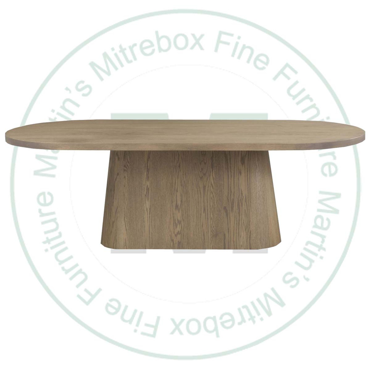 Oak Milan Solid Top Double Pedestal Table 48''D x 120''W x 30''H