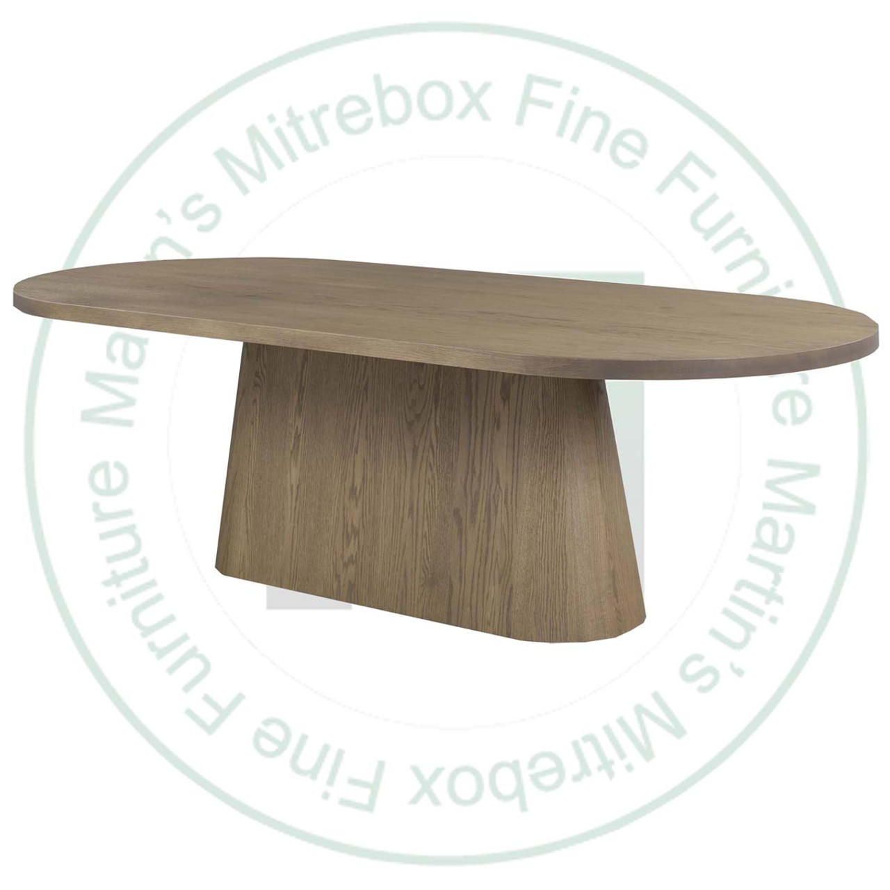Oak Milan Solid Top Double Pedestal Table 48''D x 120''W x 30''H