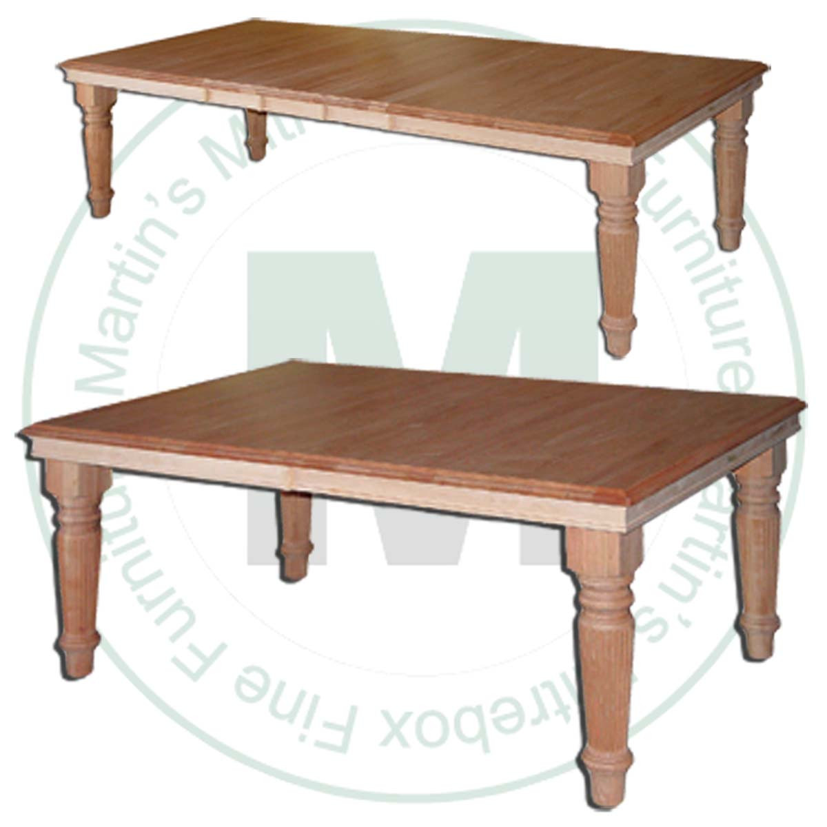 Oak Wellington Extension Harvest Table 36''D x 84''W x 30''H With 2 - 12'' Leaves