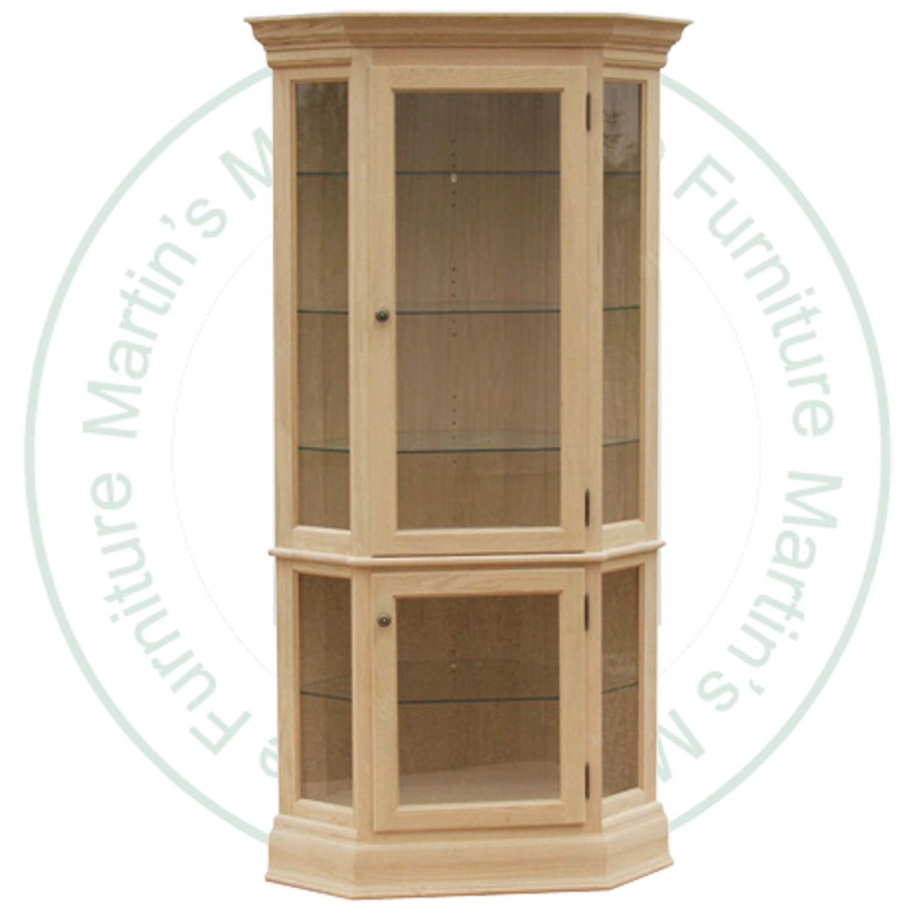 Oak Heritage Curio 40''W x 79''H x 21''D
