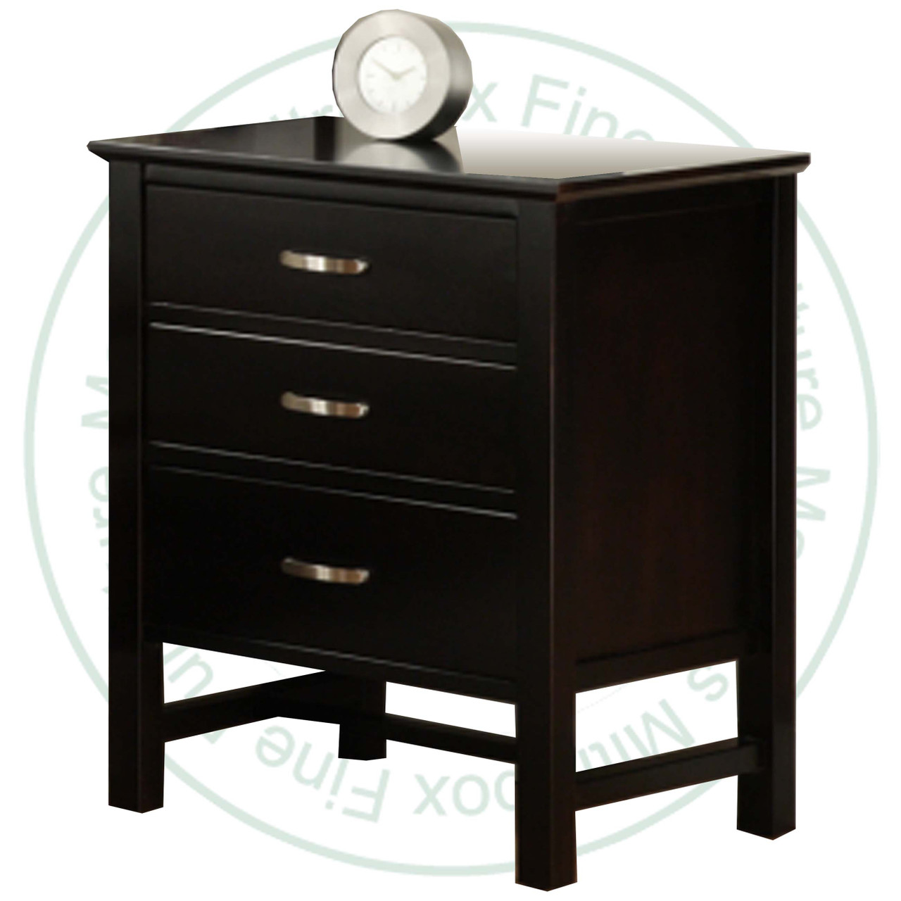 Maple Brooklyn Nightstand 19.5''D x 25''W x 31''H With 3 Drawers