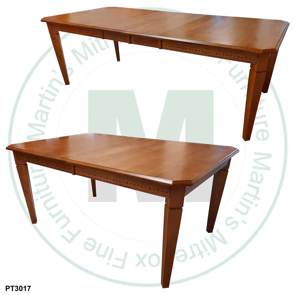 Wormy Maple Blue Mountain Extension Harvest Table 48''D x 84''W x 30''H With 2 - 12'' Leaves