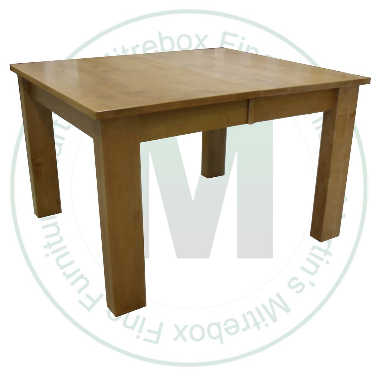 Wormy Maple Dessau Solid Top Harvest Table 48''D x 60''W x 30''H And 2  16'' Extensions