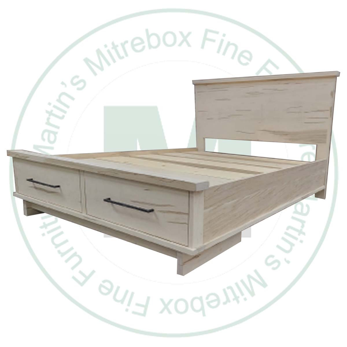 Pine Epic Double Storage Bed With 2 Footboard Drawers