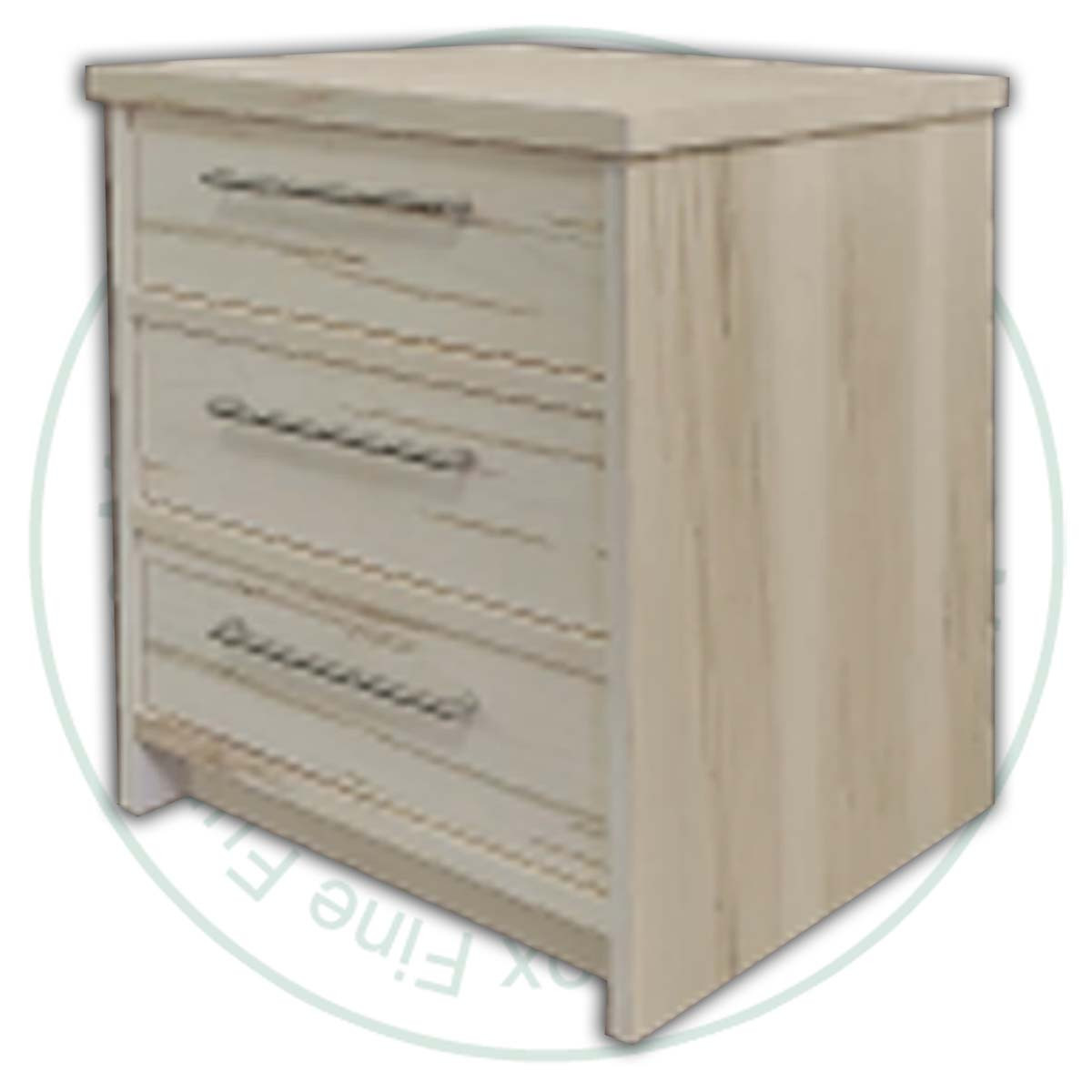Wormy Maple Welbeck 3 Drawer Nightstand