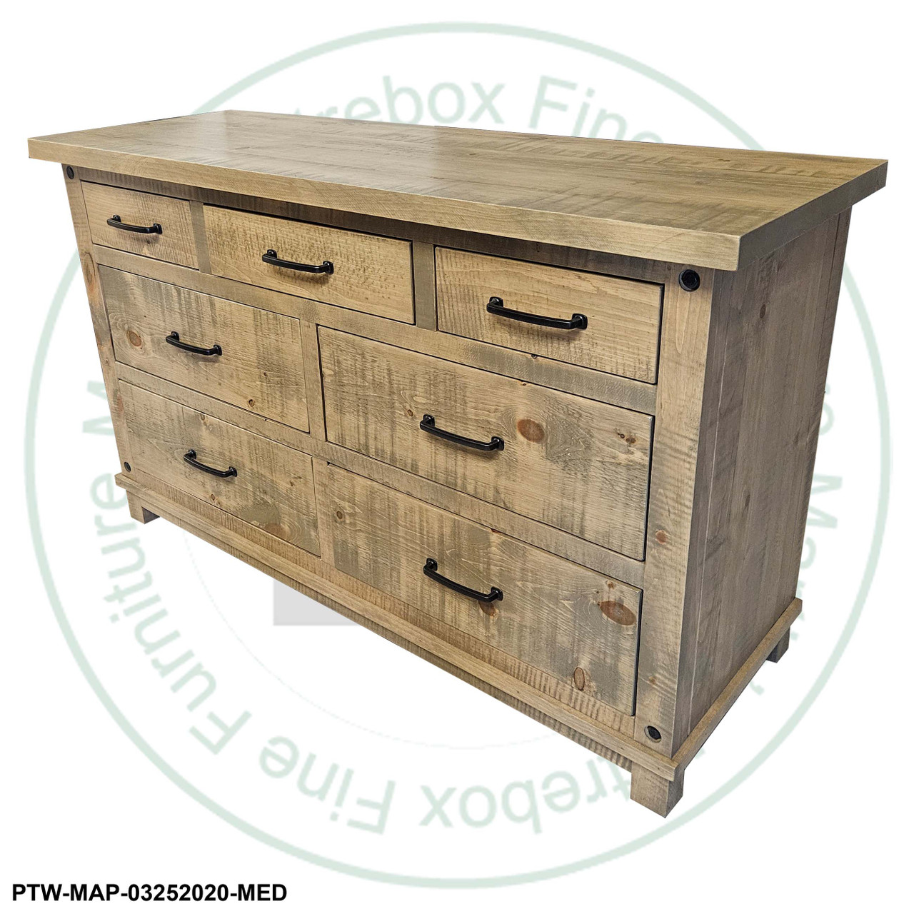 Maple Adirondack 7 Drawer Dresser