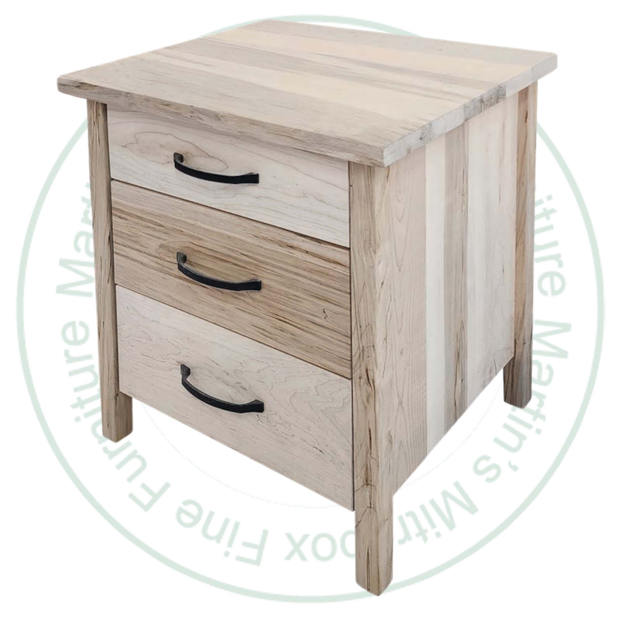Maple Oslo 3 Drawer Nightstand