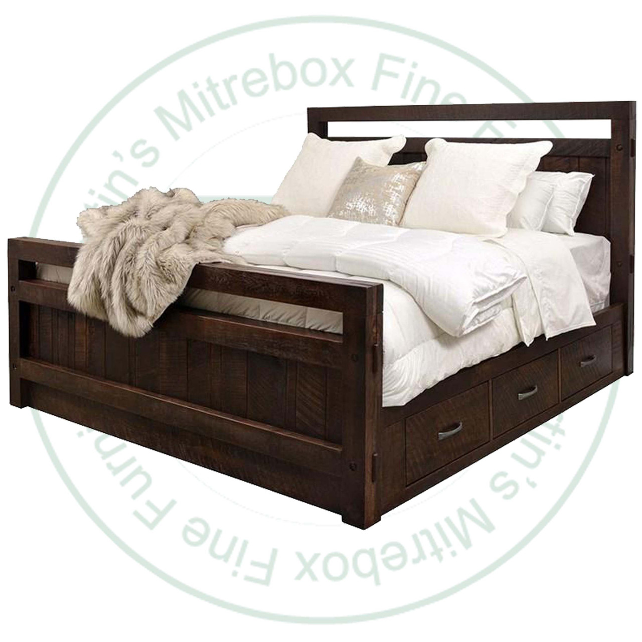 Maple Timber King 6 Drawer Storage Bed