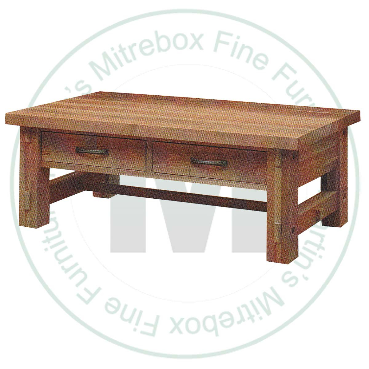 Maple Timber 2 Drawer Coffee Table