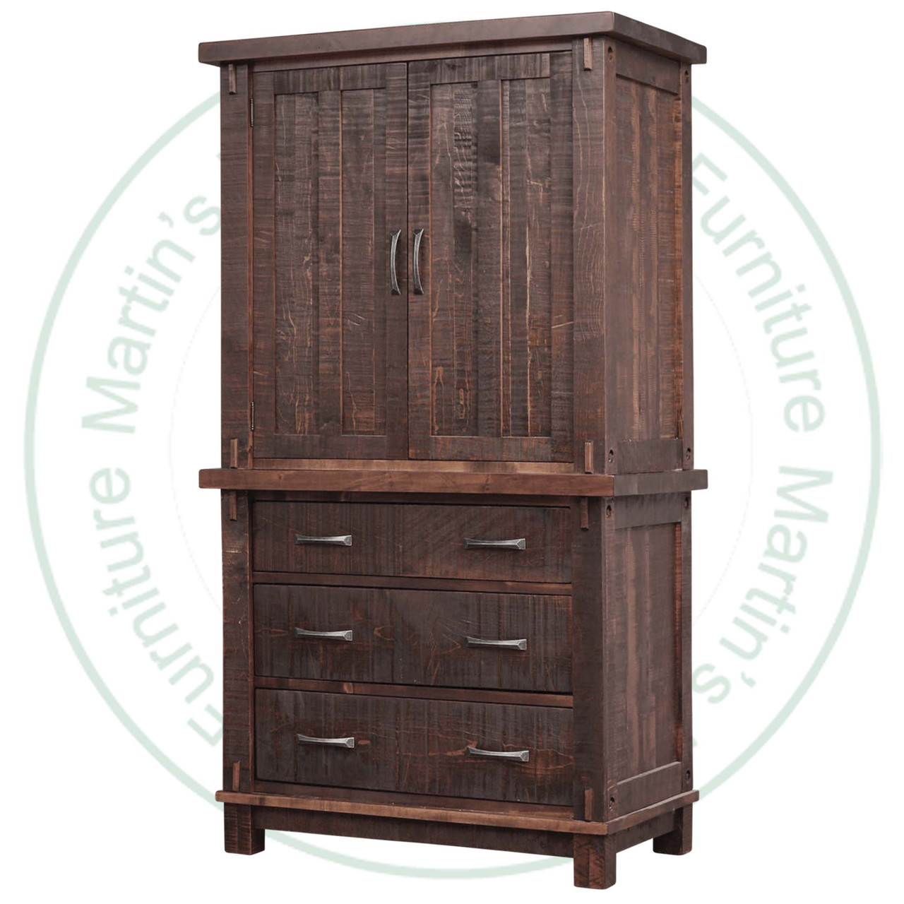 Oak Timber 3 Drawer Armoire