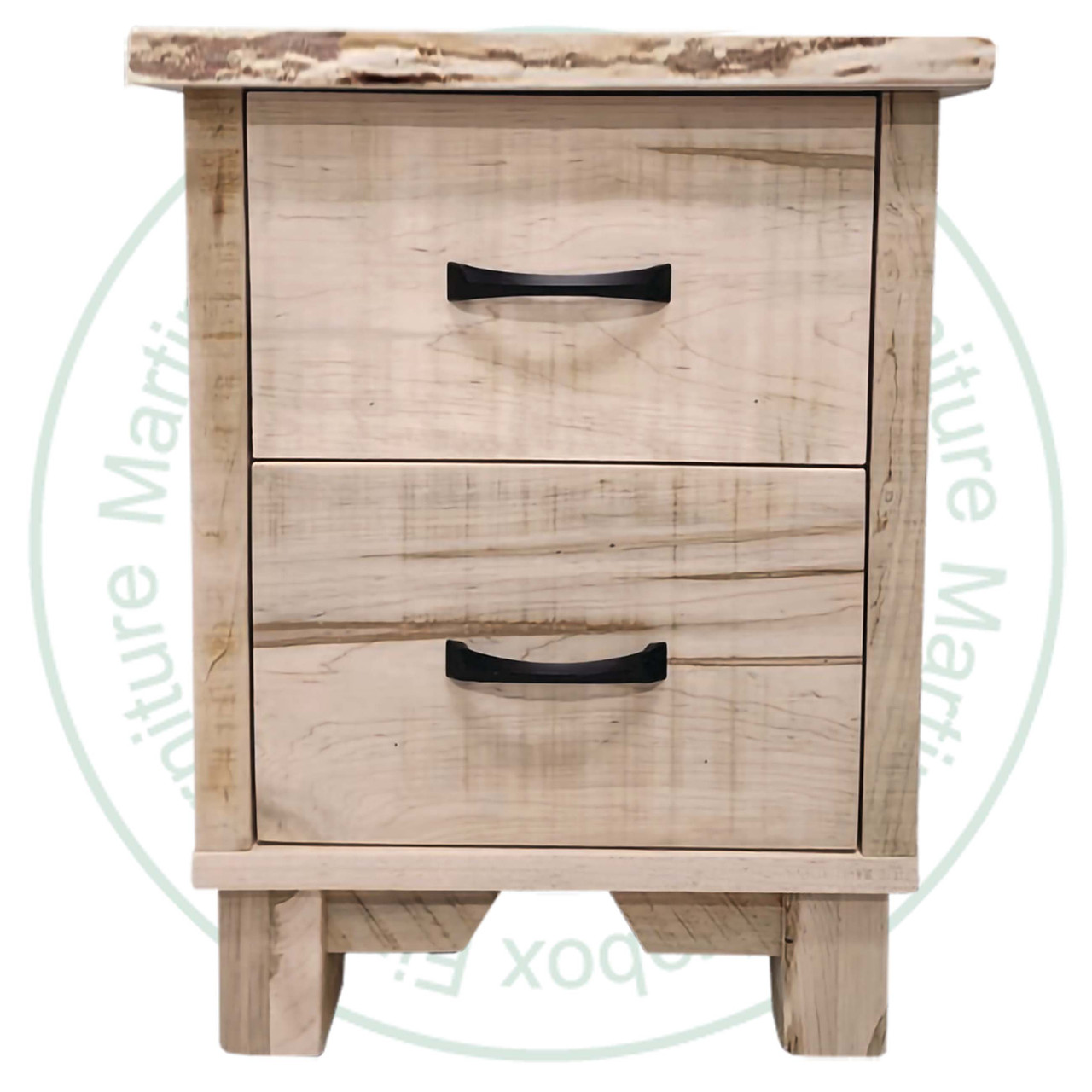 Pine Tofino 2 Drawer Live Edge Nightstand