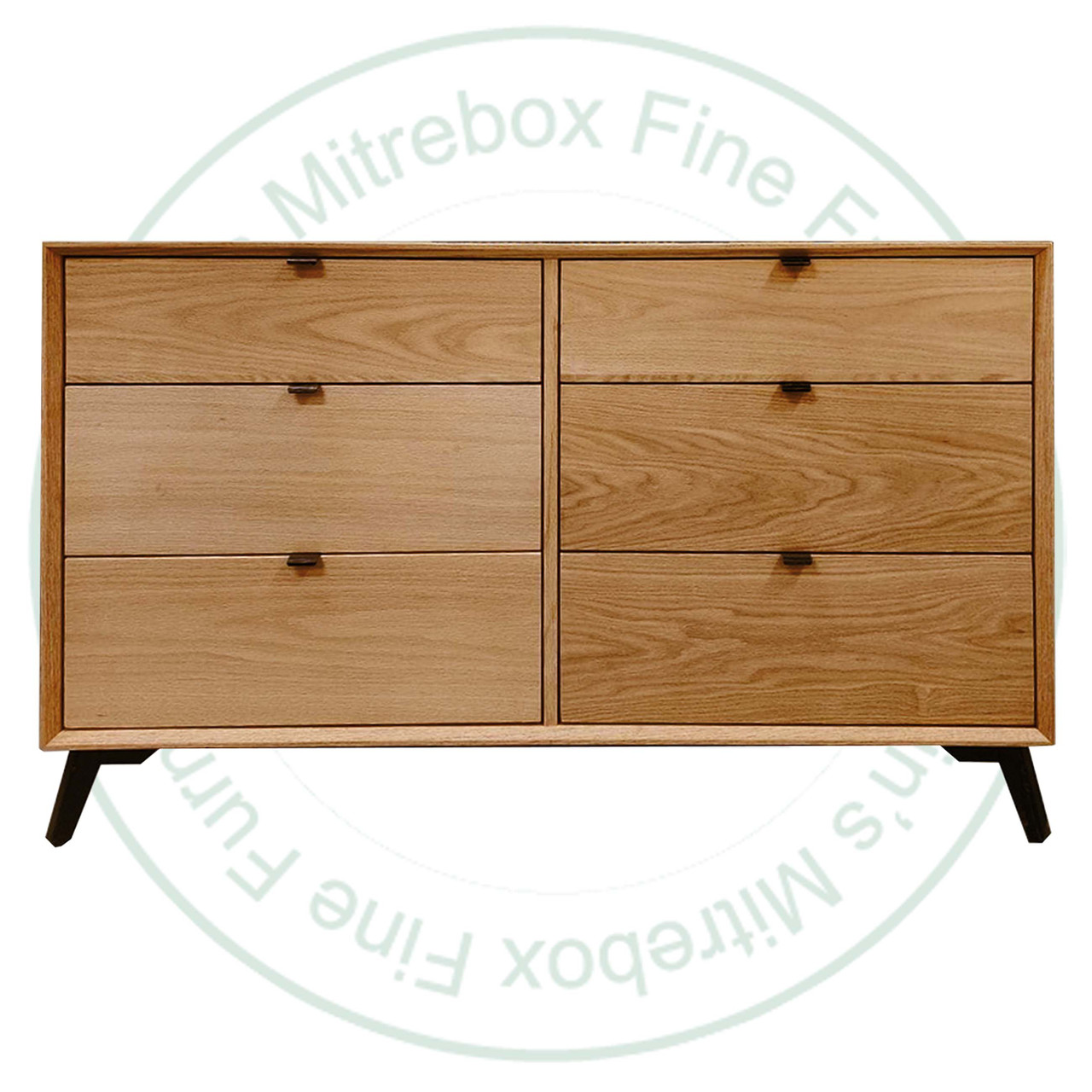 Oak Venice 6 Drawer Wide Dresser