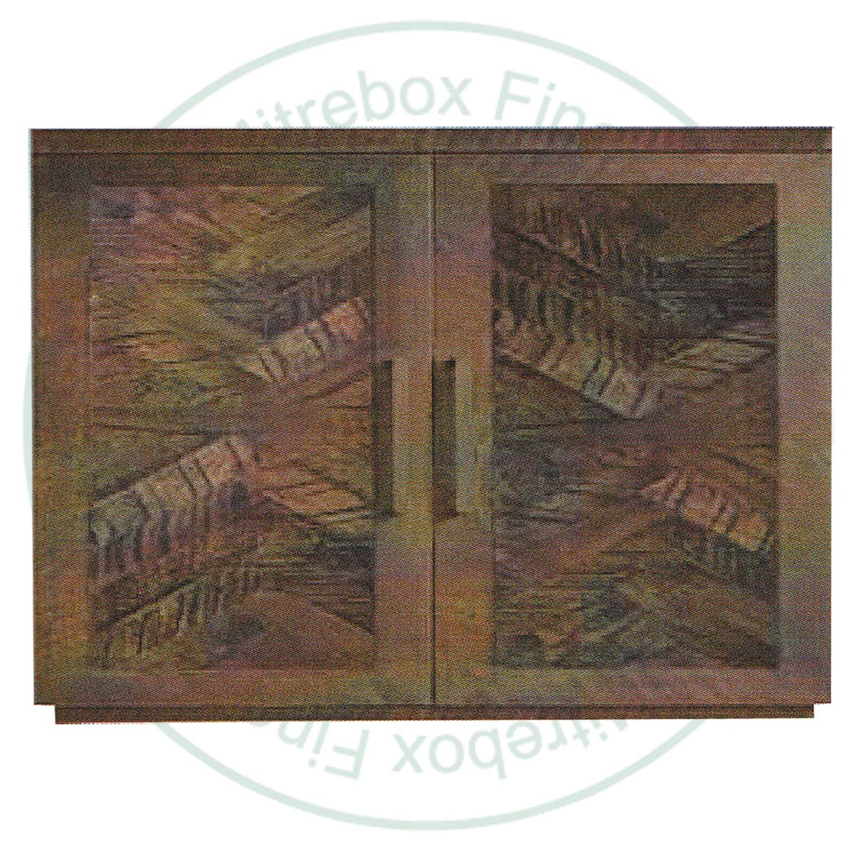 Pine Bristol 2 Herringbone Door Sideboard