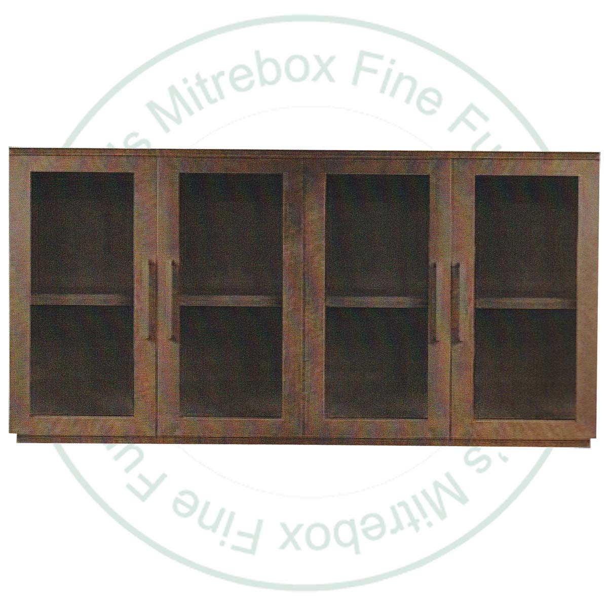 Pine Bristol 4 Glass Door Sideboard