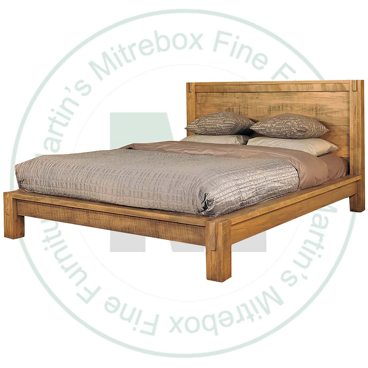 Pine Neo King Platform Bed