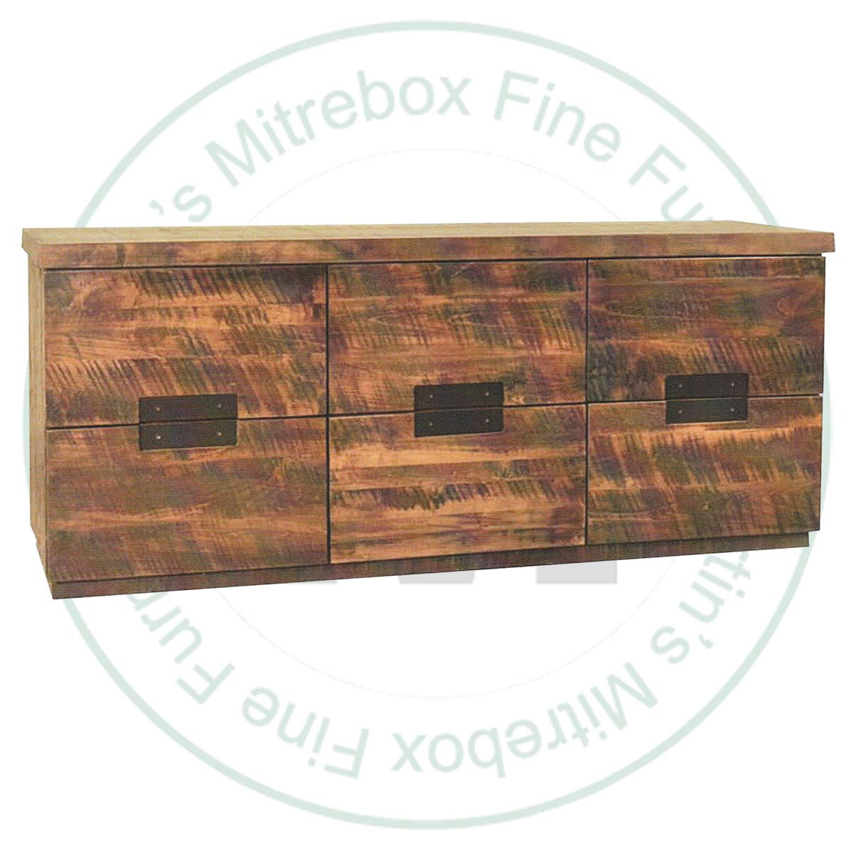 Oak Arthur 6 Drawer Dresser