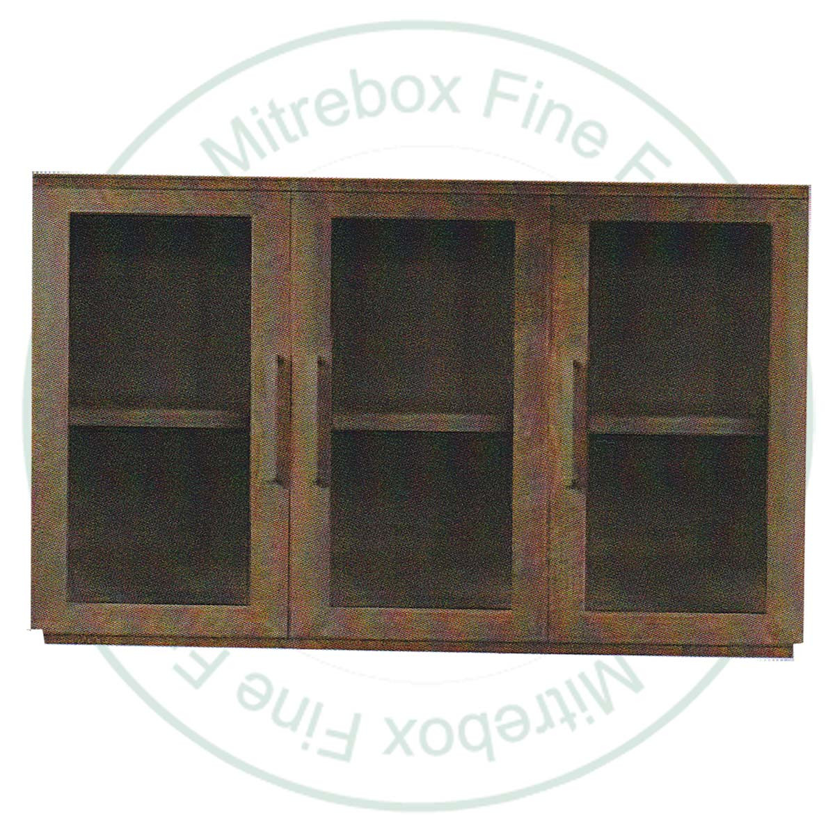 Oak Bristol 3 Glass Door Sideboard