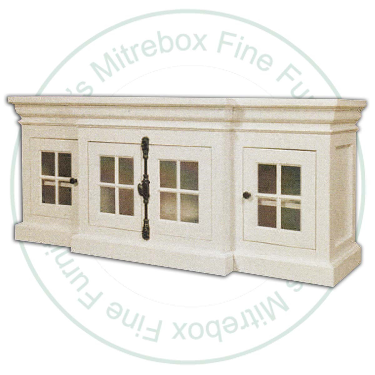 Oak Alexandria 4 Glass Door Media Stand