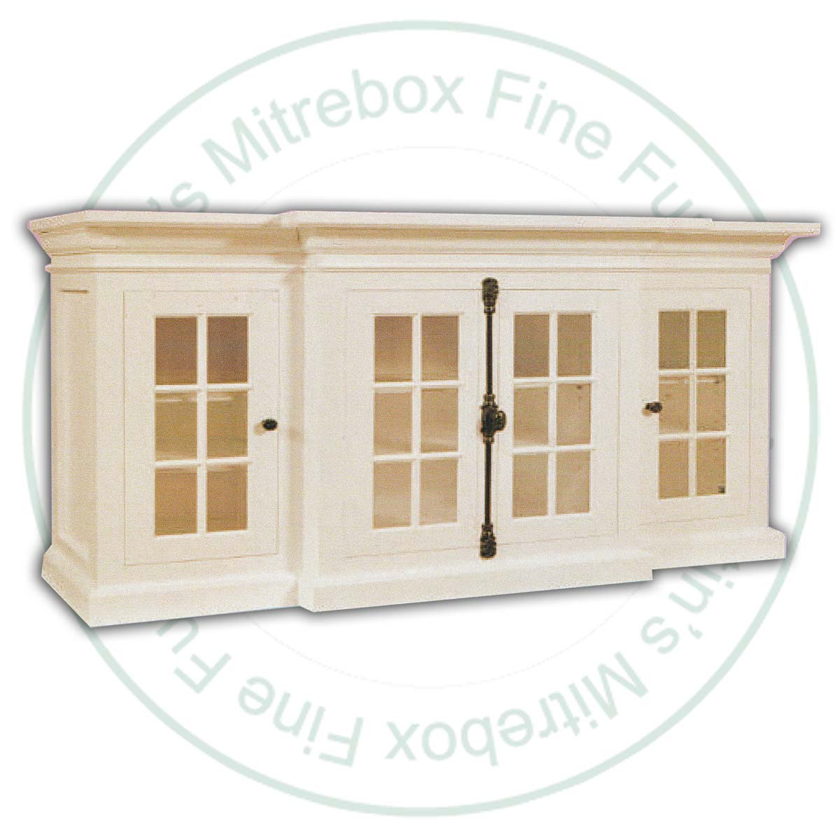 Oak Alexandria 4 Glass Door Sideboard