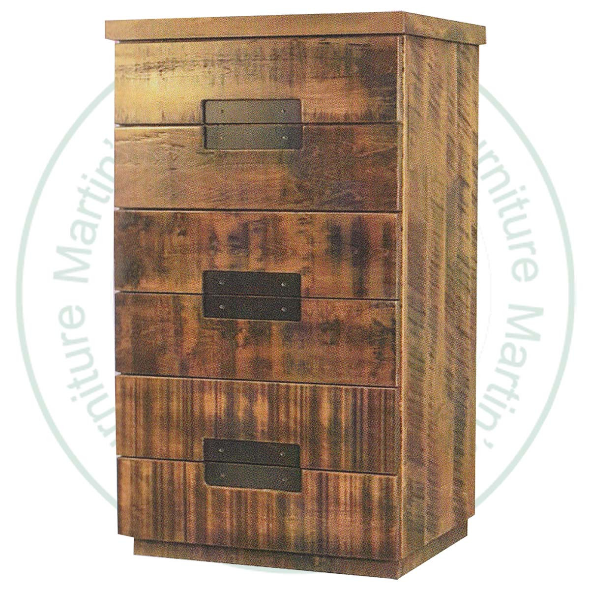 Wormy Maple Arthur 6 Drawer Chest