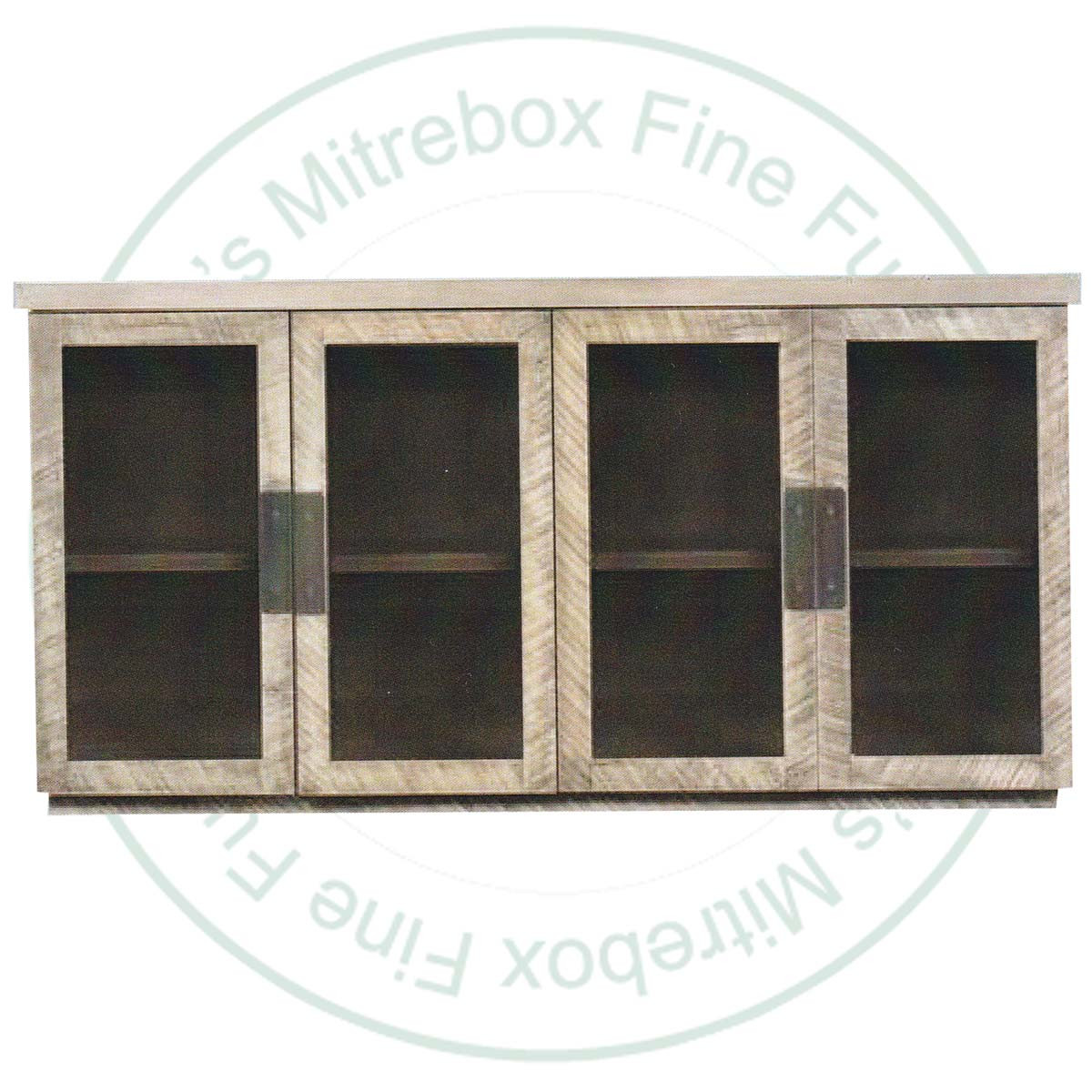 Wormy Maple Arthur 4 Glass Door Sideboard