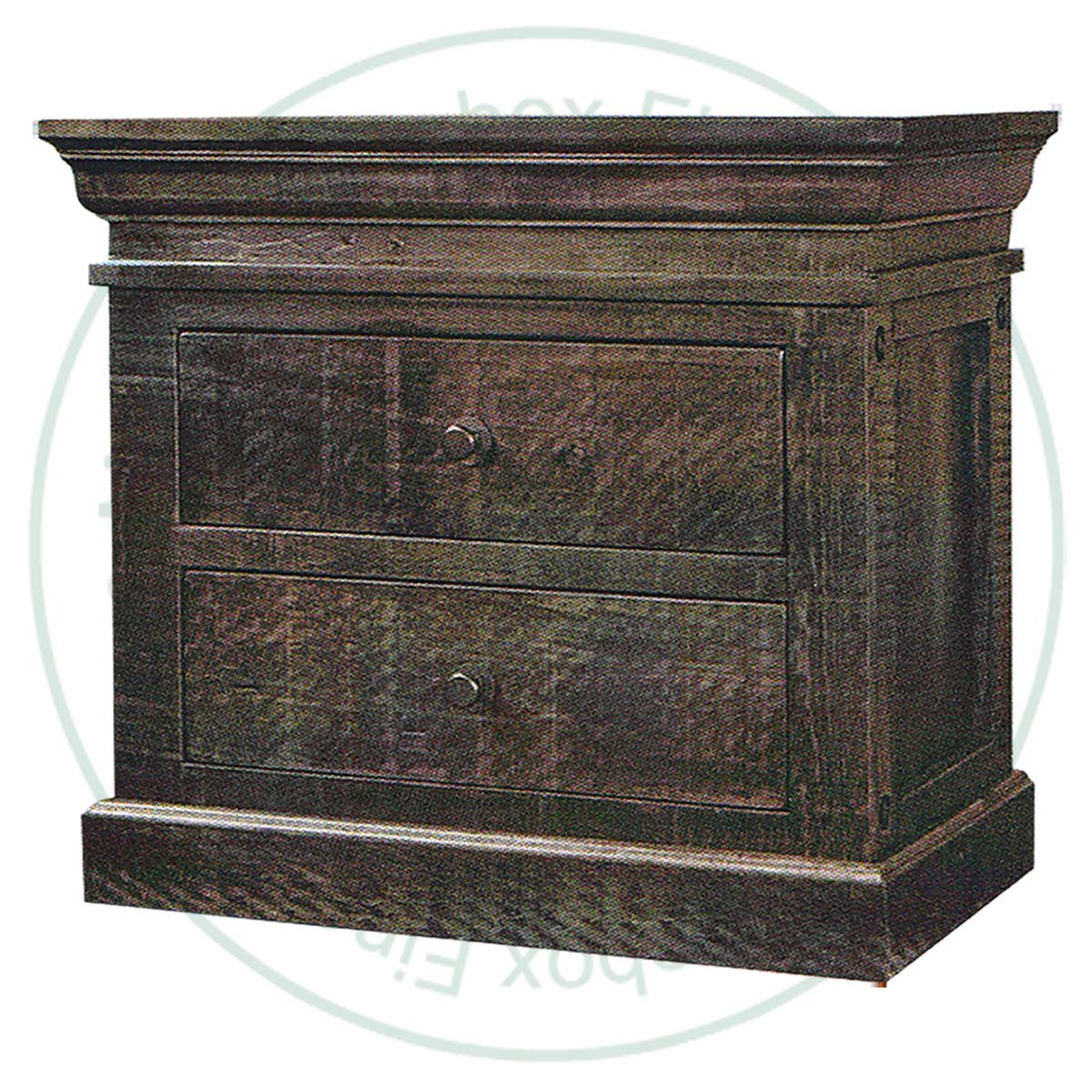 Wormy Maple Keatsway 2 Drawer Wide Nightstand