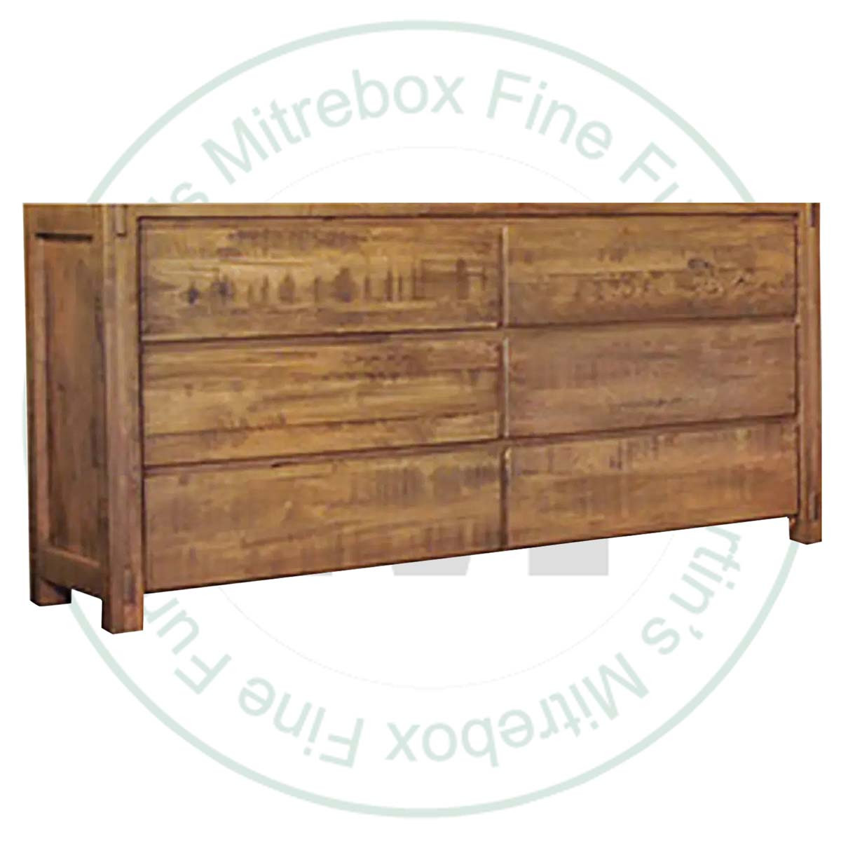 Wormy Maple Neo 6 Drawer Dresser