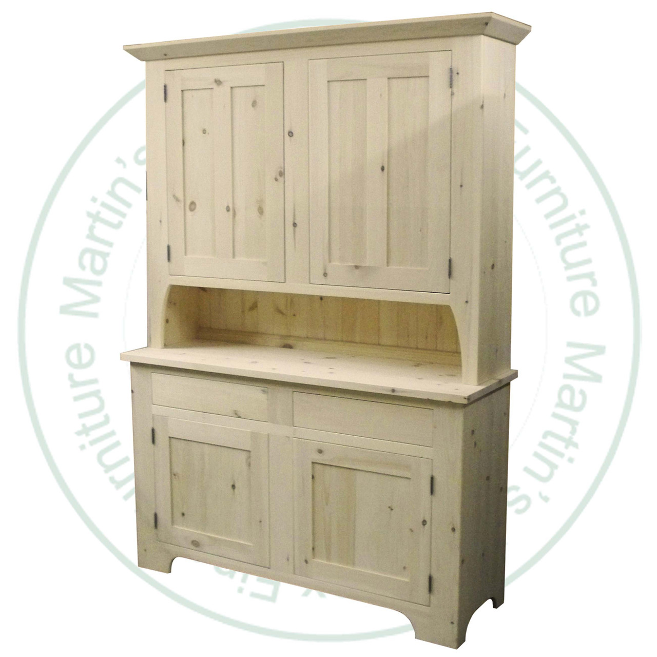 Maple Rustic Hutch And Buffet 56'' Wide x 81'' High x 19'' Deep