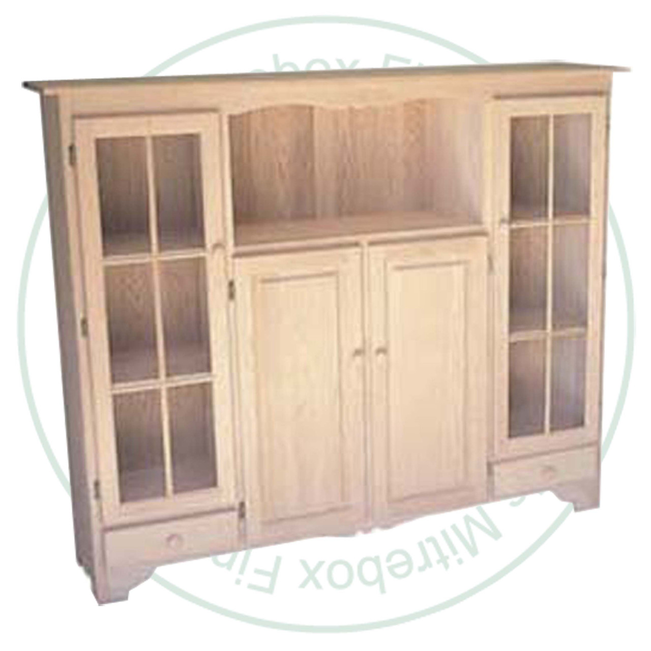 Wormy Maple Old Country Curio 72'' Wide x 60'' High x 16'' Deep