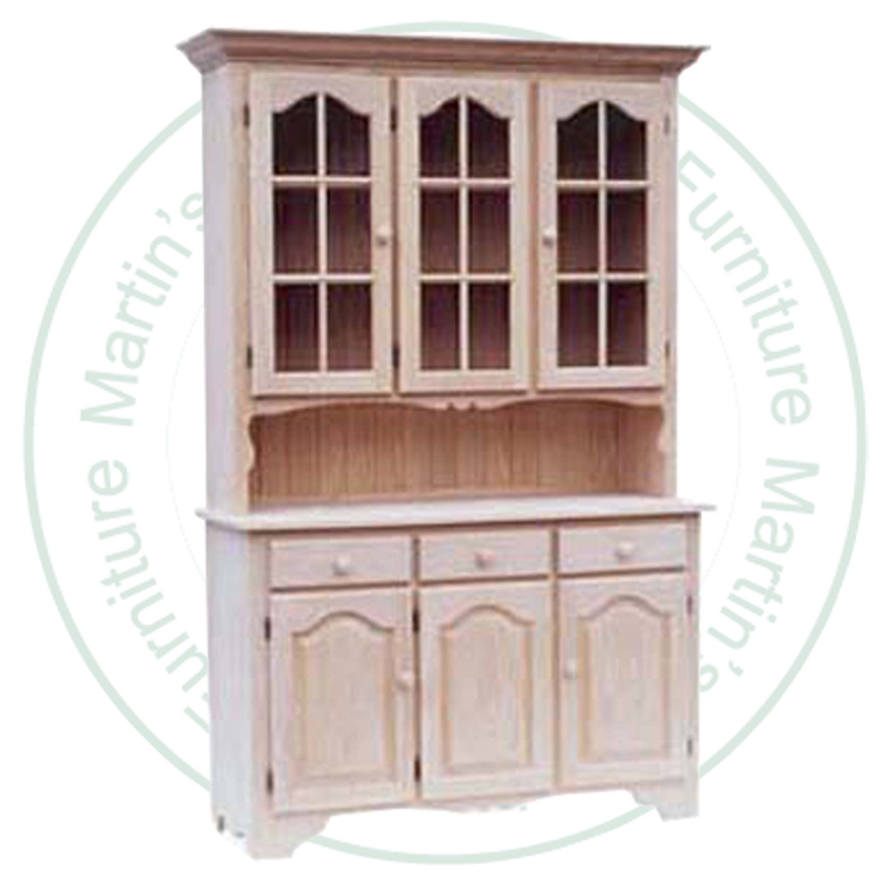 Pine Versailles Hutch And Buffet  52'' Wide x 82'' High x 18'' Deep