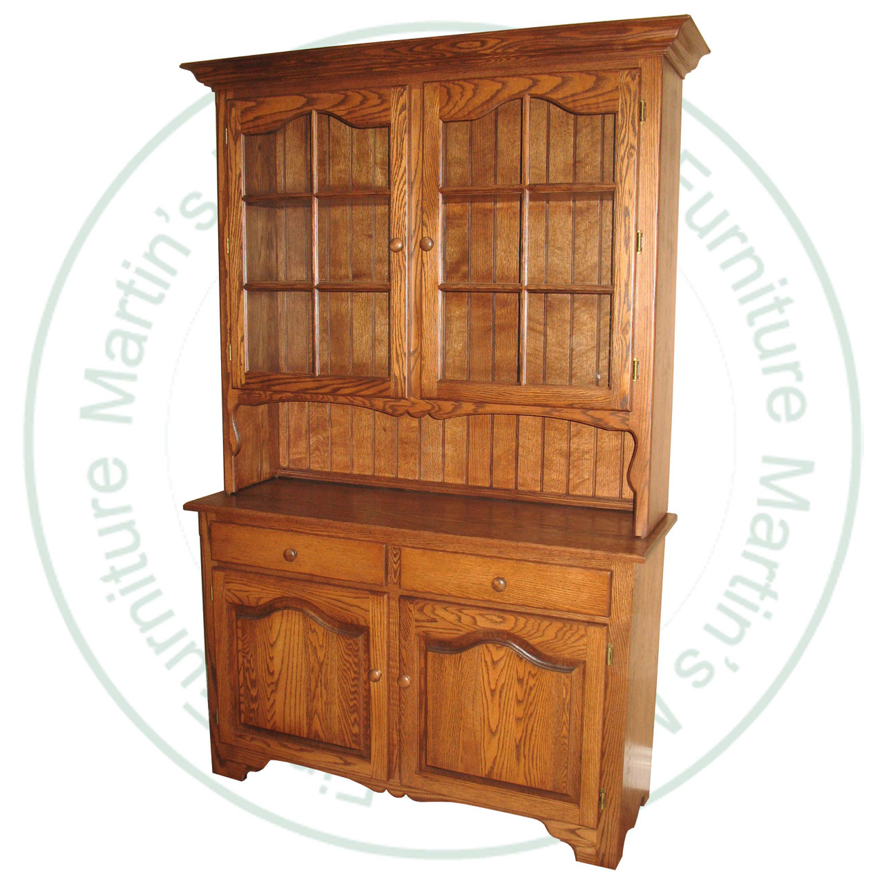 Oak Versailles Hutch And Buffet 48'' Wide x 76'' High x 18'' Deep
