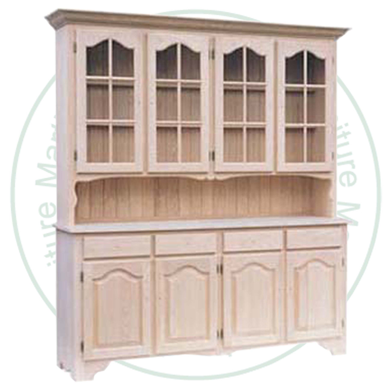 Oak Versailles Hutch And Buffet 80'' Wide x 82'' High x 18'' Deep