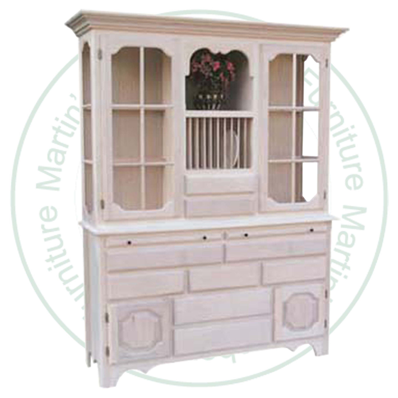 Oak Angel Cake Hutch And Buffet 62'' Wide x 81'' High x 18'' Deep