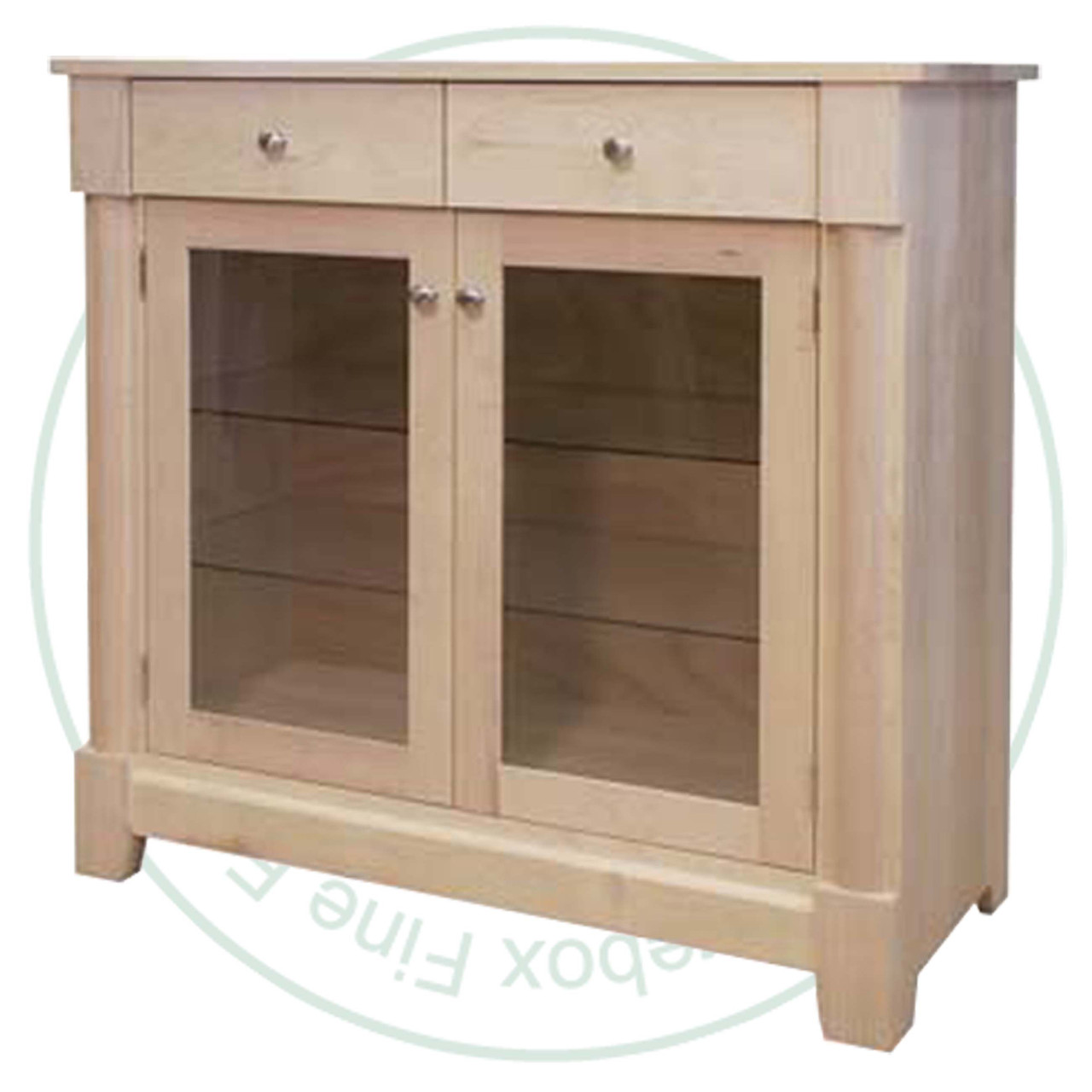 Oak Hudson Curio Unit 45'' Wide x 42'' High x 19'' Deep