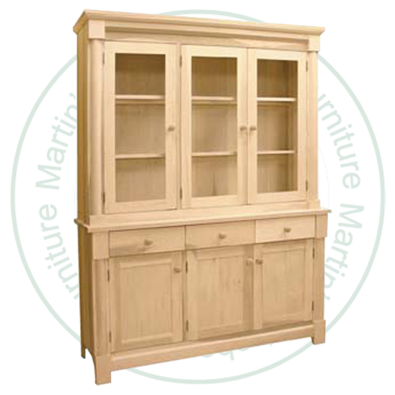 Oak Hudson Hutch And Buffet 61' Wide x 81'' High x 19'' Deep