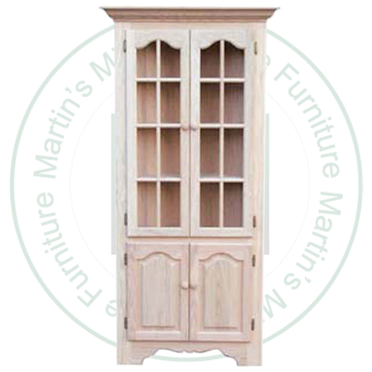 Maple Green Gables Corner Hutch And Buffet 32'' Wide x 77'' High x 16'' Deep