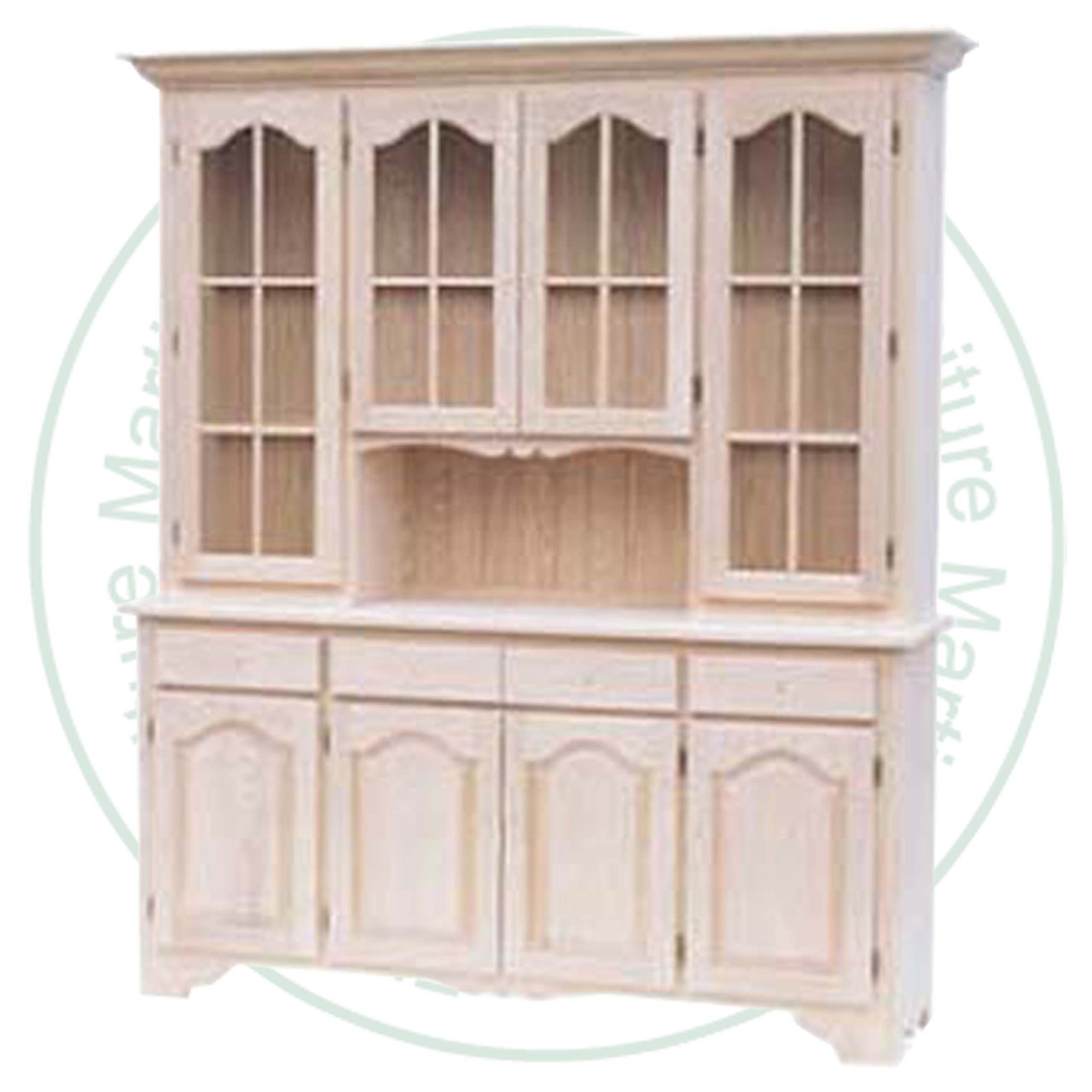 Wormy Maple Apple Pie Hutch And Buffet 80'' Wide x 80'' High x 18'' Deep