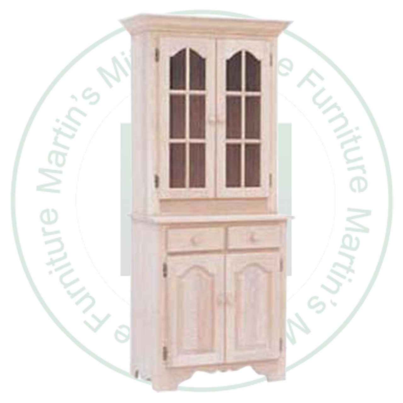 Maple Green Gables Hutch And Buffet 30'' Wide x 73'' High x 18'' Deep