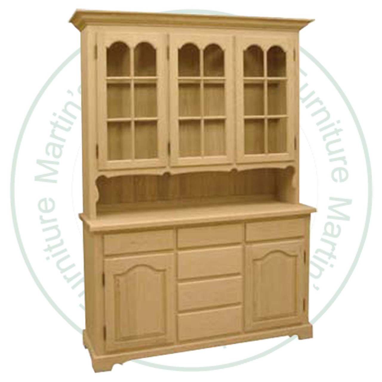 Wormy Maple Angel Cake Hutch And Buffet 60'' Wide x 80'' High x 18'' Deep