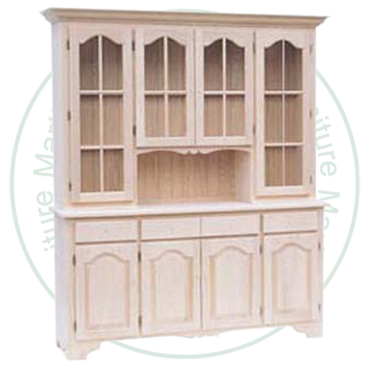 Pine Apple Pie Hutch And Buffet 62'' Wide x 80'' High x 18'' Deep