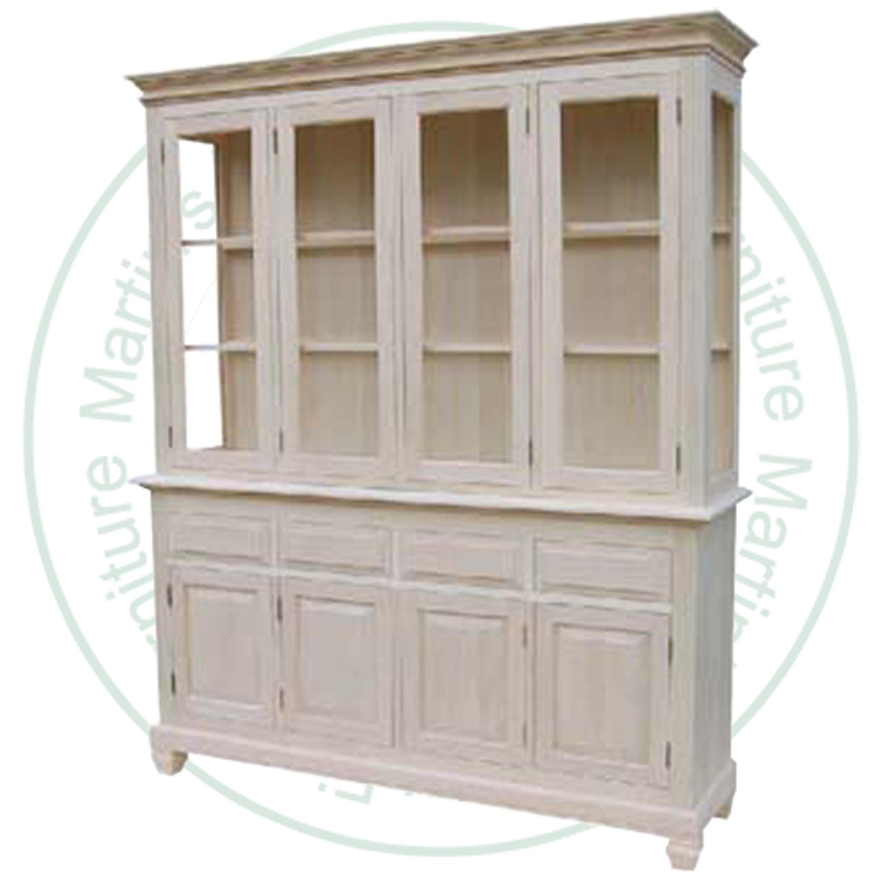 Oak Florentine Hutch And Buffet 72'' Wide x 83'' High x 18'' Deep
