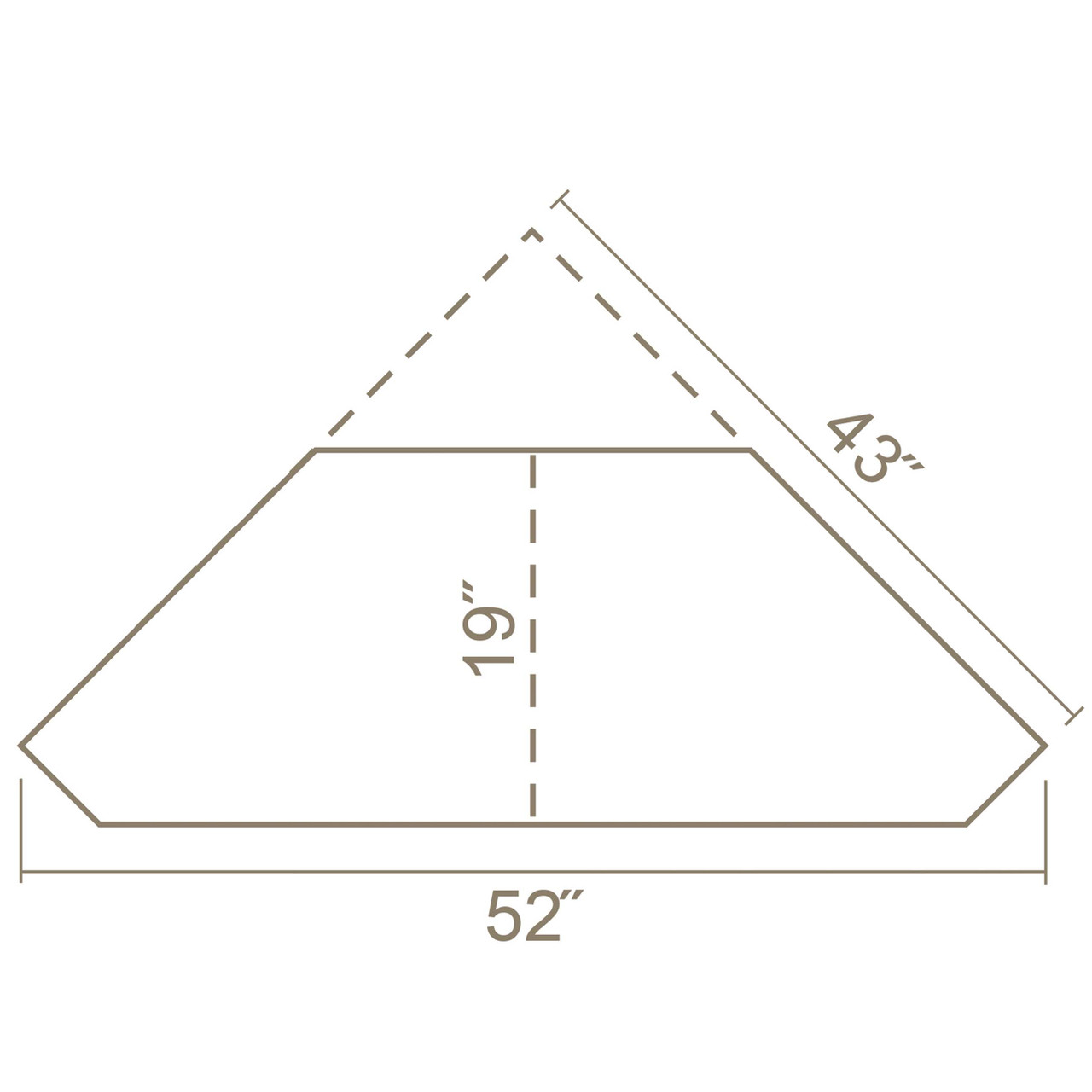 Wormy Maple Hudson Corner TV Unit 52'' Wide x 69'' High x 19'' Deep