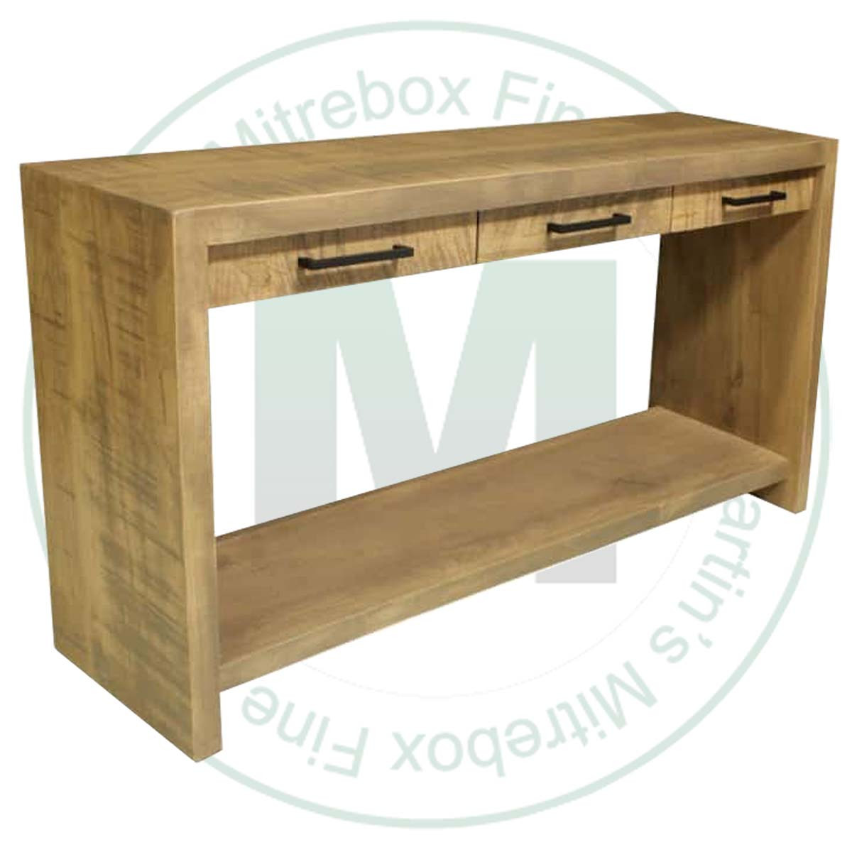 Pine Warehouse 3 Drawer and Shelf Sofa Table