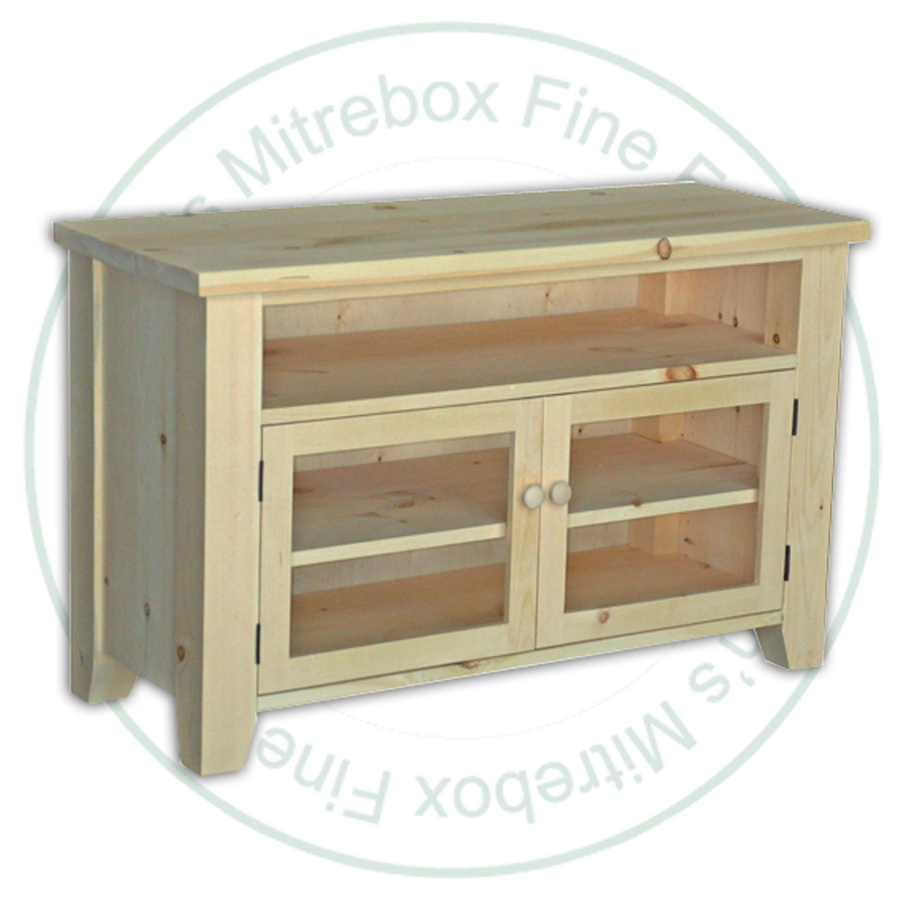 Pine Dakota 2 Glass Door TV Stand