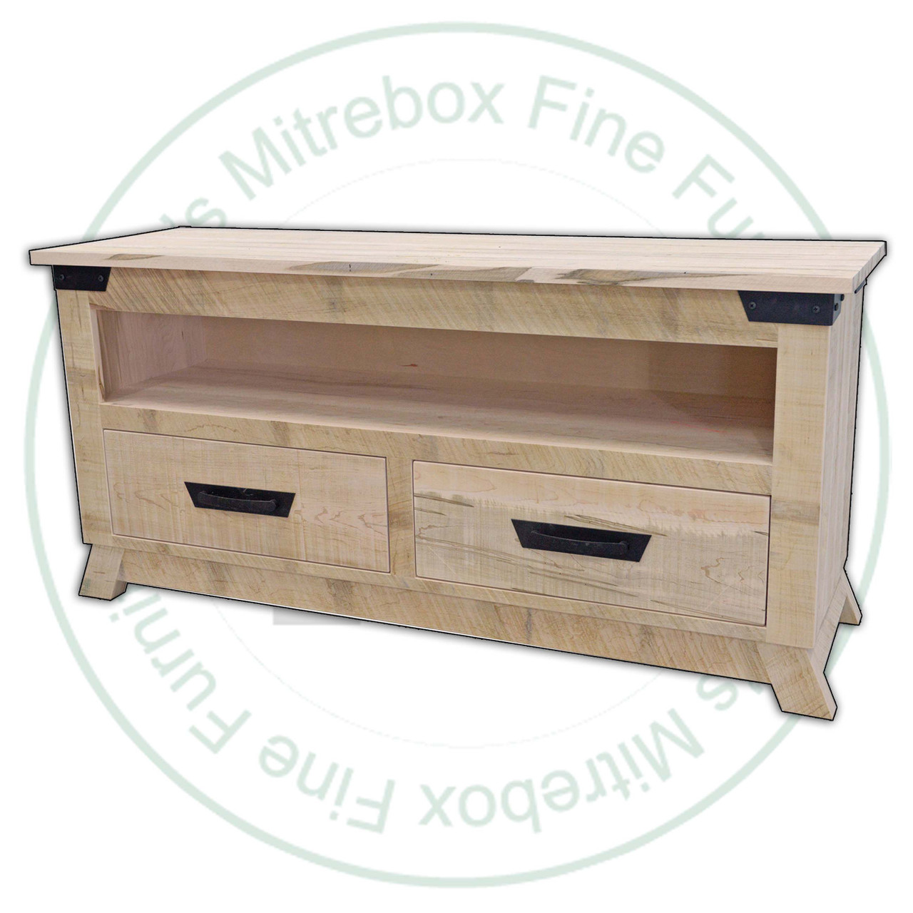 Oak Hamilton 2 Drawer and Componant Slot HDTV Entertainment Cabinet
